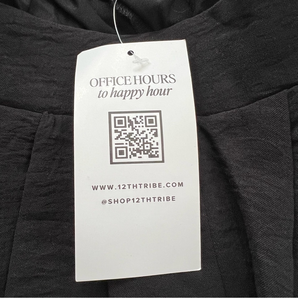 NWT 12th Tribe Black Midi Skirt Medium - Picture 11 of 13